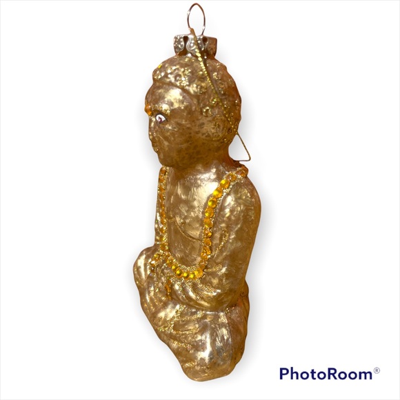 Thomas Glenn Gold Metallic Buddha Glass Christmas Ornament Classic Handmade - Picture 3 of 8